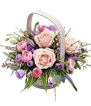 Pink and lilac Basket.