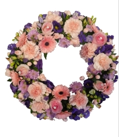 Pink and purple Wreath.
