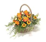 Funeral Basket Orange and yellow