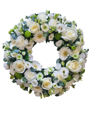 White, Green and Cream Wreath