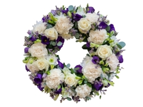 Wreath purple and white