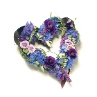 Loose Open Heart  Purple and Lilac